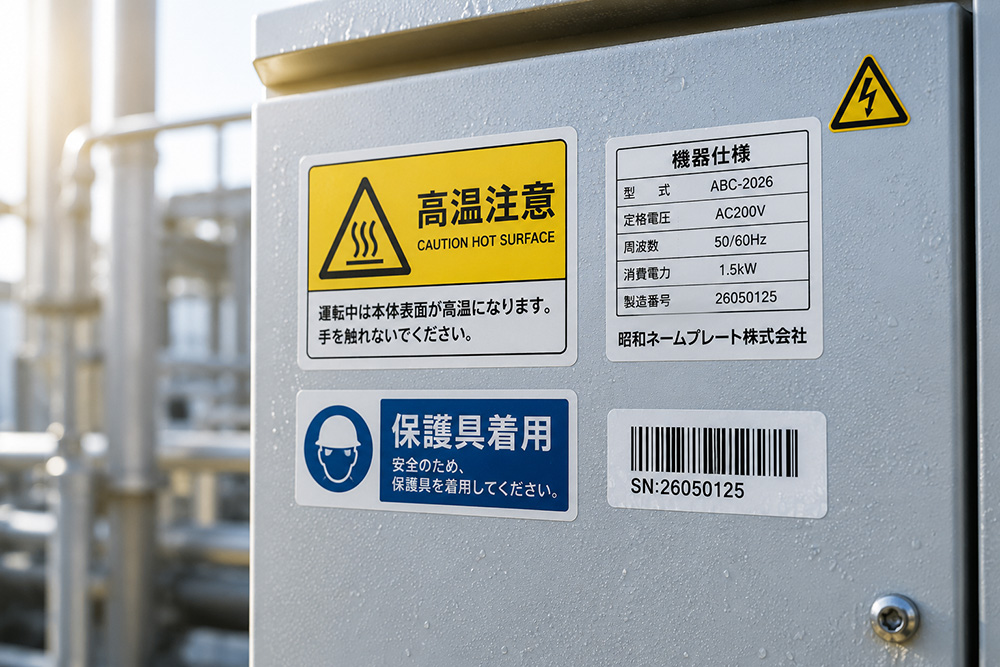 高温環境で使用されるラベル
